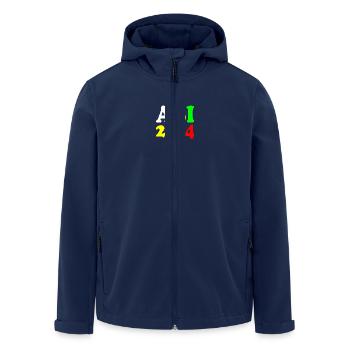 Abi 2024 - Recycelte Männer Softshell-Jacke von Stanley/Stella - Navy - Vorne - AI Model Male 185 light (185cm)