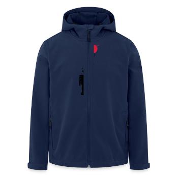Roboterluftballon Hinten - Recycelte Männer Softshell-Jacke von Stanley/Stella - Navy - Vorne - AI Model Male 185 light (185cm)