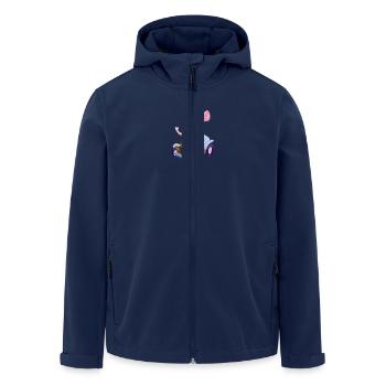 Elephant in a vintage car - Men’s Recycled Softshell Jacket by Stanley/Stella - navy - Front - AI Model Male 185 light (185cm)
