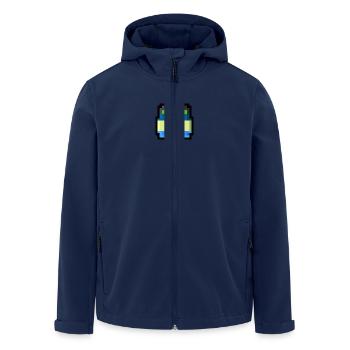 Pixel Smile - Recycelte Männer Softshell-Jacke von Stanley/Stella - Navy - Vorne - AI Model Male 185 light (185cm)