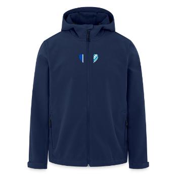 Frankreich Bayern Flagge Herz used - Recycelte Männer Softshell-Jacke von Stanley/Stella - Navy - Vorne - AI Model Male 185 light (185cm)