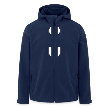 schaufel pixel - Recycelte Männer Softshell-Jacke von Stanley/Stella - Navy - Vorne - AI Model Male 185 light (185cm)