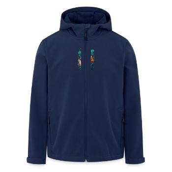 Street Soul Graffiti – urbanes Wandkunst-Motiv - Recycelte Männer Softshell-Jacke von Stanley/Stella - Navy - Vorne - AI Model Male 185 light (185cm)