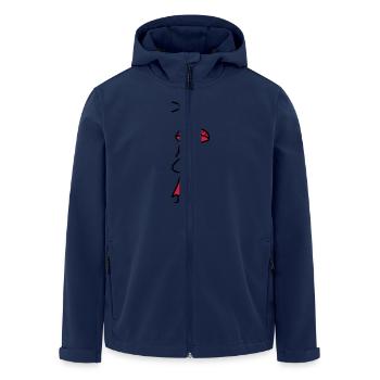 Lady mit Sonnenschirm - V2 - Recycelte Männer Softshell-Jacke von Stanley/Stella - Navy - Vorne - AI Model Male 185 light (185cm)