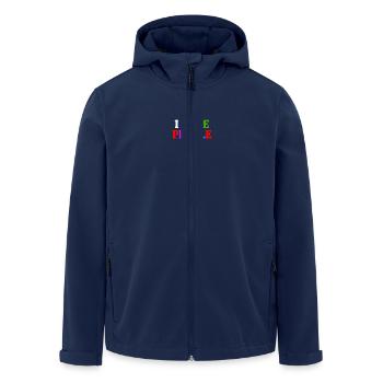 I hate people - Recycelte Männer Softshell-Jacke von Stanley/Stella - Navy - Vorne - AI Model Male 185 light (185cm)