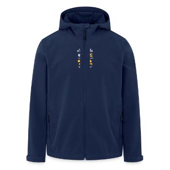 Ce que je fais de mon temps libre – Échecs - Veste softshell homme en polyester recyclé Stanley/Stella - marine - Devant - AI Model Male 185 light (185cm)
