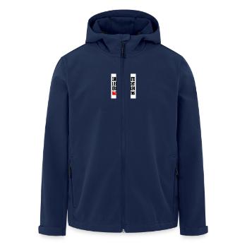 Fch nzs - nazis und moskitos - Recycelte Männer Softshell-Jacke von Stanley/Stella - Navy - Vorne - AI Model Male 185 light (185cm)