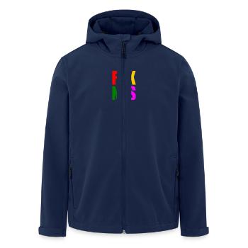 Fck nzs - Men’s Recycled Softshell Jacket by Stanley/Stella - navy - Front - AI Model Male 185 light (185cm)