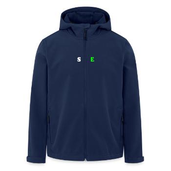 Same - Men’s Recycled Softshell Jacket by Stanley/Stella - navy - Front - AI Model Male 185 light (185cm)