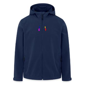 Not your ernst - Recycelte Männer Softshell-Jacke von Stanley/Stella - Navy - Vorne - AI Model Male 185 light (185cm)