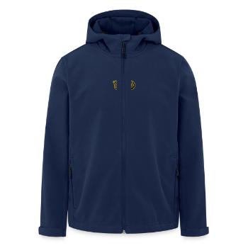 100. 100 JAHRE. 100-JÄHRIGES JUBILÄUM. 100. GEBURTSTAG - Recycelte Männer Softshell-Jacke von Stanley/Stella - Navy - Vorne - AI Model Male 185 light (185cm)