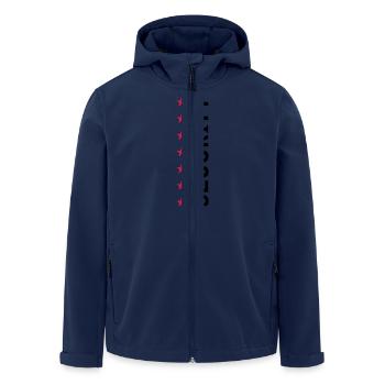 Security Text Logo - Recycelte Männer Softshell-Jacke von Stanley/Stella - Navy - Vorne - AI Model Male 185 light (185cm)