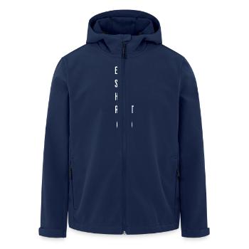 Eat Sleep Hike Repeat - Hiker's Routine - Men’s Recycled Softshell Jacket by Stanley/Stella - navy - Front - AI Model Male 185 light (185cm)