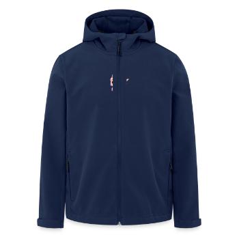 Axolotl miracle de Noël : des rires sous le chapeau - Veste softshell homme en polyester recyclé Stanley/Stella - marine - Devant - AI Model Male 185 light (185cm)