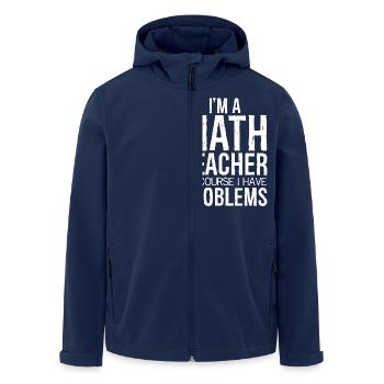 Je suis professeur de mathématiques - Veste softshell homme en polyester recyclé Stanley/Stella - marine - Devant - AI Model Male 185 light (185cm)