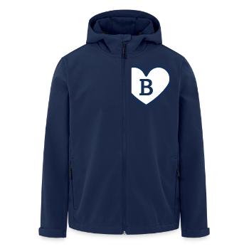 Buchstabe b Herz Sport Trend blau - Geschenkidee - Recycelte Männer Softshell-Jacke von Stanley/Stella - Navy - Vorne - AI Model Male 185 light (185cm)