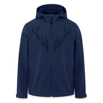 AD Geometric Deer - Men’s Recycled Softshell Jacket by Stanley/Stella - navy - Front - AI Model Male 185 light (185cm)