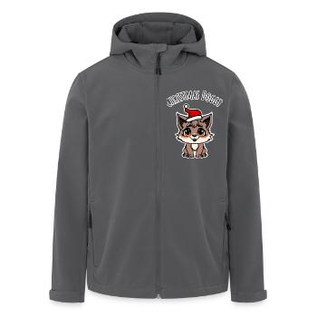 Cute Christmas Doggy - Christmas Doggy - Men’s Recycled Softshell Jacket by Stanley/Stella - anthracite - Front - AI Model Male 185 light (185cm)