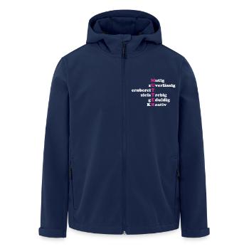 Mutter Eigenschaften - Recycelte Männer Softshell-Jacke von Stanley/Stella - Navy - Vorne - AI Model Male 185 light (185cm)