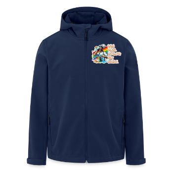 Good man takes care of himself - cooking joy - Men’s Recycled Softshell Jacket by Stanley/Stella - navy - Front - AI Model Male 185 light (185cm)