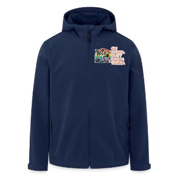 I practice avoiding exercise - Men’s Recycled Softshell Jacket by Stanley/Stella - navy - Front - AI Model Male 185 light (185cm)