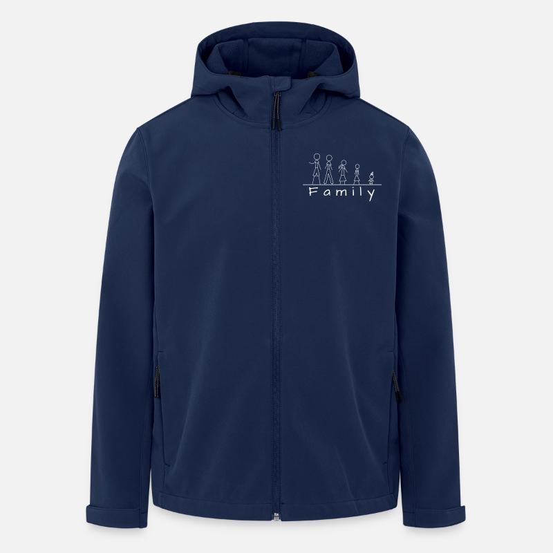 Strichmännchenfamilie - Recycelte Männer Softshell-Jacke von Stanley/Stella - Navy