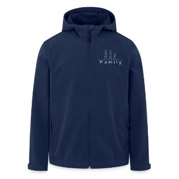 Stick figure family - Men’s Recycled Softshell Jacket by Stanley/Stella - navy - Front - AI Model Male 185 light (185cm)