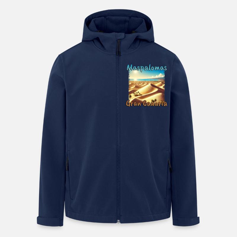Maspalomas Dunes Beach Sunset Grunge - Men’s Recycled Softshell Jacket by Stanley/Stella - navy