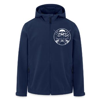 Drums and Skull Drummer Rock Band - Men’s Recycled Softshell Jacket by Stanley/Stella - navy - Front - AI Model Male 185 light (185cm)