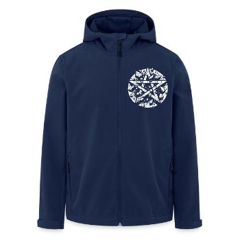 Torn Pentagram Occult Sign - Men’s Recycled Softshell Jacket by Stanley/Stella - navy - Front - AI Model Male 185 light (185cm)