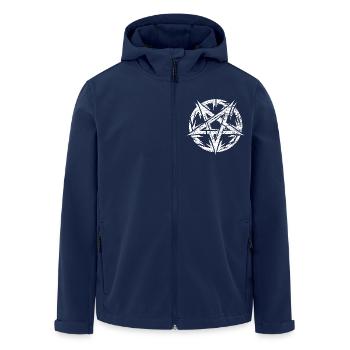 Torn Pentagram Occult Sign - Men’s Recycled Softshell Jacket by Stanley/Stella - navy - Front - AI Model Male 185 light (185cm)