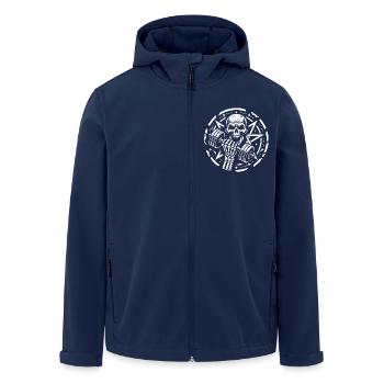 Skull Dumbbell and Pentagram Bodybuilding Workout - Men’s Recycled Softshell Jacket by Stanley/Stella - navy - Front - AI Model Male 185 light (185cm)