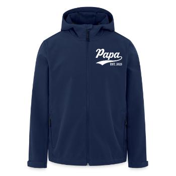 Papa Est. 2025 - Men’s Recycled Softshell Jacket by Stanley/Stella - navy - Front - AI Model Male 185 light (185cm)