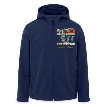 May 1977 | May 1977 May 1977 Birthday Gift - Men’s Recycled Softshell Jacket by Stanley/Stella - navy - Front - AI Model Male 185 light (185cm)