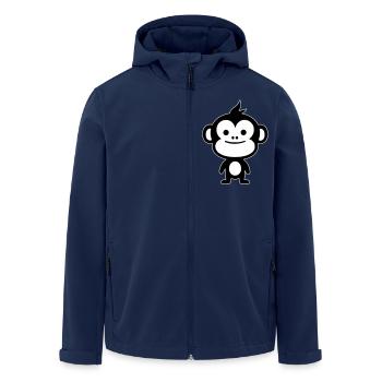 Singe simple - Veste softshell homme en polyester recyclé Stanley/Stella - marine - Devant - AI Model Male 185 light (185cm)