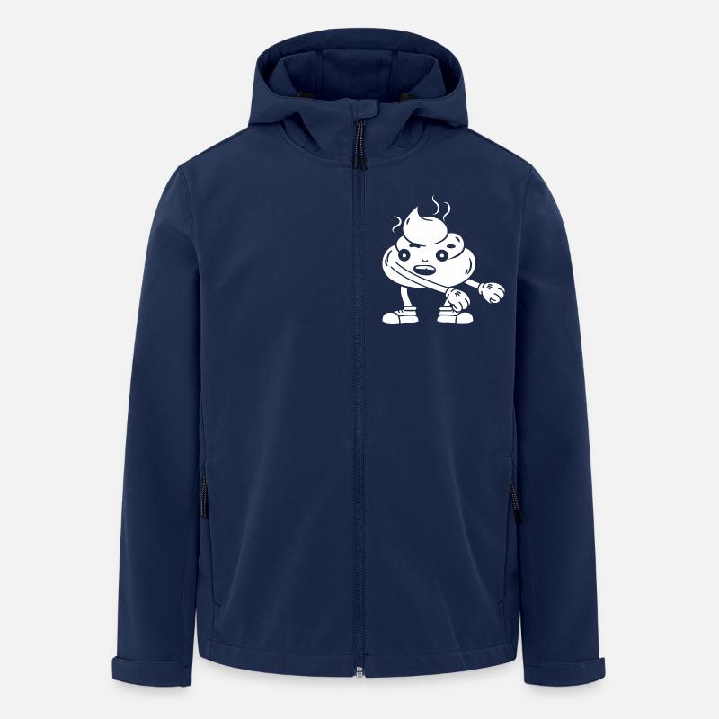 Funny poop pile dancing - Men’s Recycled Softshell Jacket by Stanley/Stella - navy