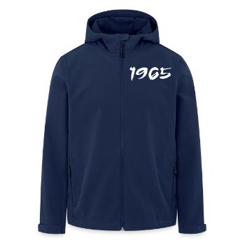1965 Gift 60th Anniversary 1965 Retro 1965 - Men’s Recycled Softshell Jacket by Stanley/Stella - navy - Front - AI Model Male 185 light (185cm)