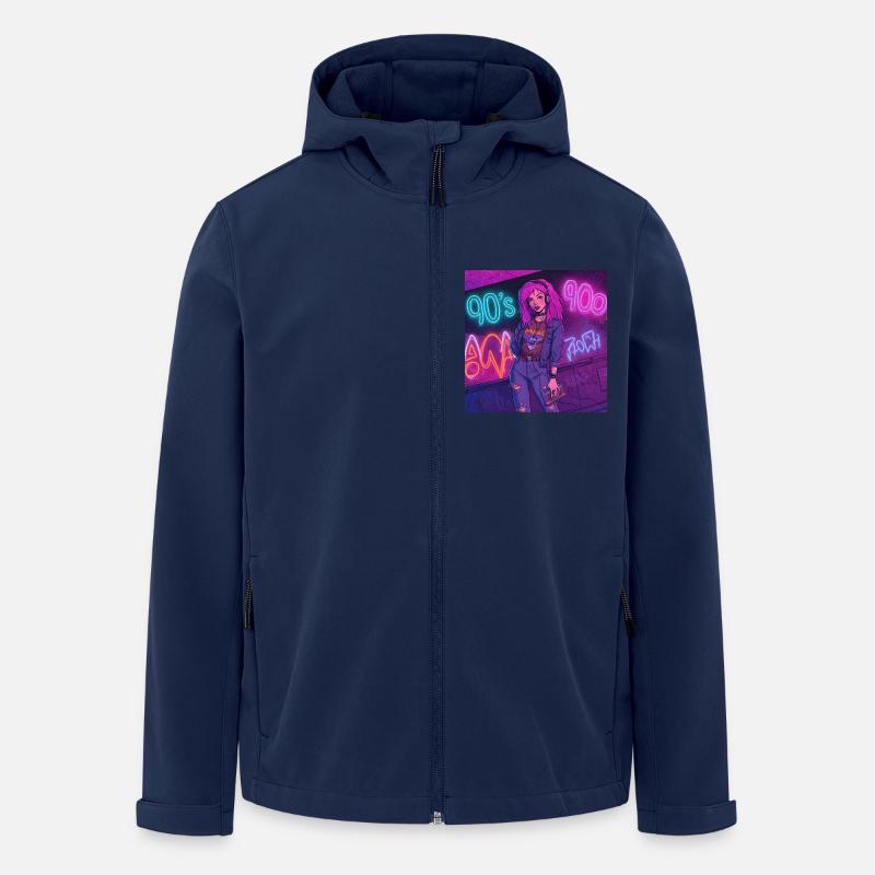 90er-Jahre-Vibes mit Walkman - Recycelte Männer Softshell-Jacke von Stanley/Stella - Navy