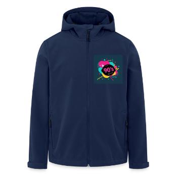 Ambiance des années 90 - Veste softshell homme en polyester recyclé Stanley/Stella - marine - Devant - AI Model Male 185 light (185cm)