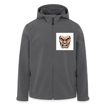 Die Essenz des Zorns: Eine explosive Grafik - Recycelte Männer Softshell-Jacke von Stanley/Stella - Anthrazit - Vorne - AI Model Male 185 light (185cm)