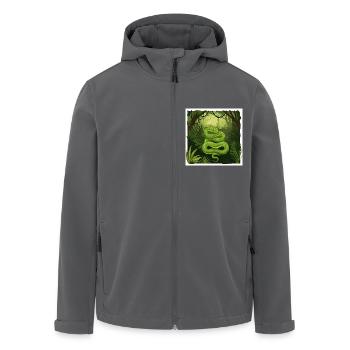 Jungle Serpent : une représentation de la nature sauvage - Veste softshell homme en polyester recyclé Stanley/Stella - charbon - Devant - AI Model Male 185 light (185cm)