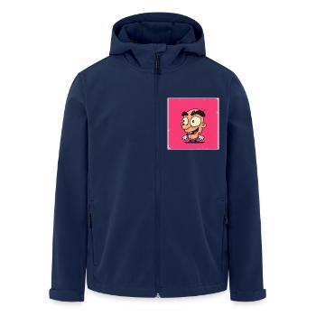 Cartoon Mayhem : une représentation humoristique - Veste softshell homme en polyester recyclé Stanley/Stella - marine - Devant - AI Model Male 185 light (185cm)