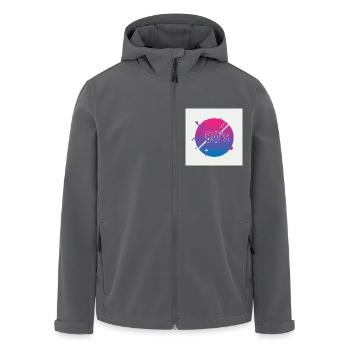 Vibrations des années 80 - Renouveau rétro - Veste softshell homme en polyester recyclé Stanley/Stella - charbon - Devant - AI Model Male 185 light (185cm)