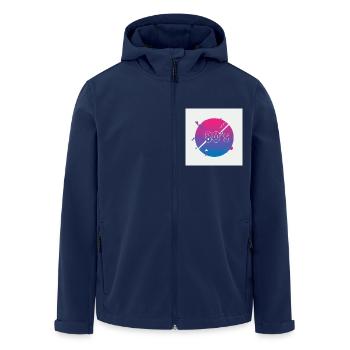 80s Vibes - Retro Revival - Men’s Recycled Softshell Jacket by Stanley/Stella - navy - Front - AI Model Male 185 light (185cm)