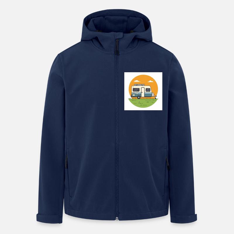 Camping - Liberté - Vacances - Veste softshell homme en polyester recyclé Stanley/Stella - marine