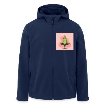 Der Yoga-Frosch: Entspannung und Balance - Recycelte Männer Softshell-Jacke von Stanley/Stella - Navy - Vorne - AI Model Male 185 light (185cm)