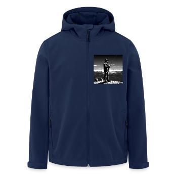 The art of fishing: patience and nature - Men’s Recycled Softshell Jacket by Stanley/Stella - navy - Front - AI Model Male 185 light (185cm)