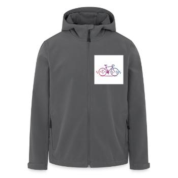 Pulse up, tires down – pure mountain biking - Men’s Recycled Softshell Jacket by Stanley/Stella - anthracite - Front - AI Model Male 185 light (185cm)