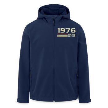 Nées en 1976 anniversaire 1976 Vintage 1976 - Veste softshell homme en polyester recyclé Stanley/Stella - marine - Devant - AI Model Male 185 light (185cm)