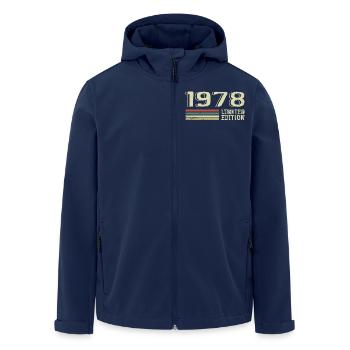 Jahrgang 1978 Geburtstag 1978 Jahrgang 1978 - Recycelte Männer Softshell-Jacke von Stanley/Stella - Navy - Vorne - AI Model Male 185 light (185cm)